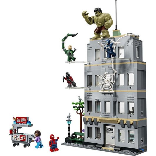 Set de construcción LEGO Marvel 76350 Spider-Man vs Hulk con 5 minifiguras