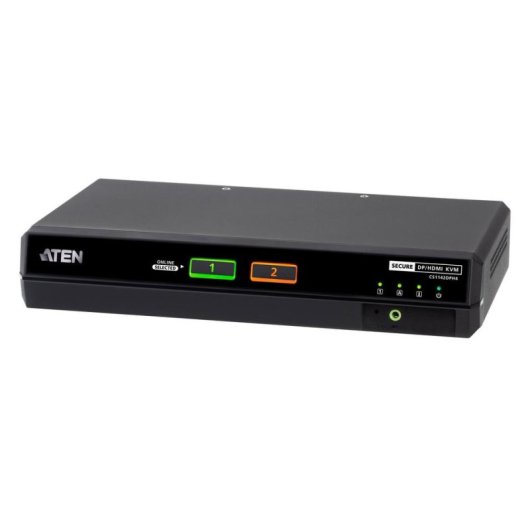 ATEN CS1142DPH4 Commutateur KVM Sécurisé 2 Ports DisplayPort/HDMI 5K Double Moniteur