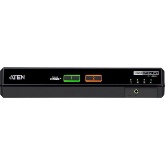 ATEN CS1142DPH4 Commutateur KVM Sécurisé 2 Ports DisplayPort/HDMI 5K Double Moniteur