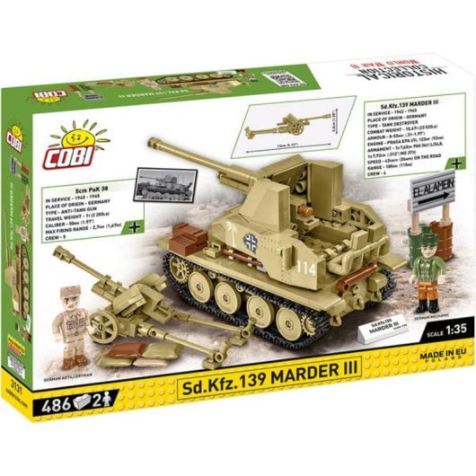 COBI Colección Histórica Sd.Kfz.139 Marder III COBI-3131 486 piezas
