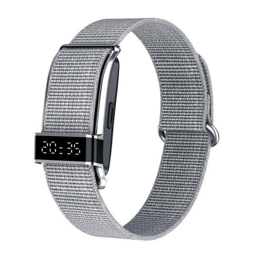 Pulsera de actividad Blossom S18 Bluetooth LED Gris IP68 45 días batería sensor cardíaco