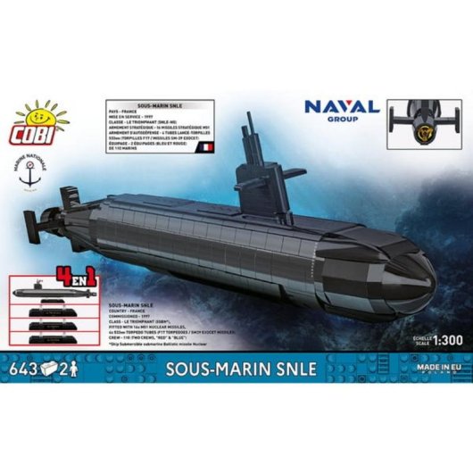 COBI Bausatz Sous-Marin SNLE COBI-4859 643 Teile