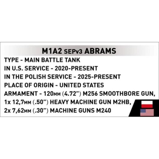 COBI M1A2 SEPv3 Abrams COBI-2633 1065 piezas