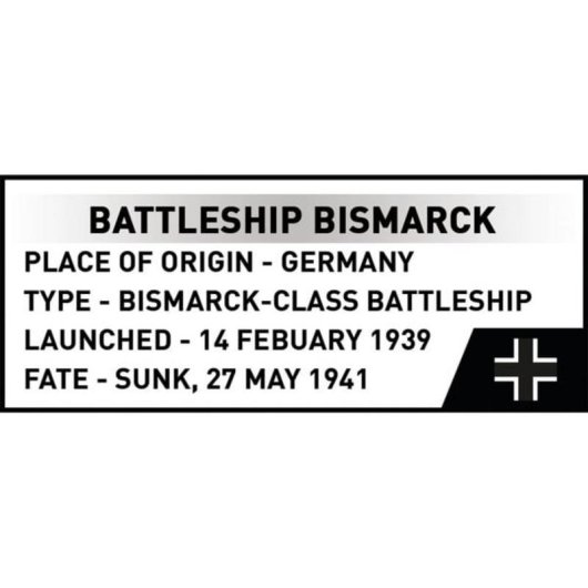 COBI Acorazado Bismarck COBI-4860 3204 pièces