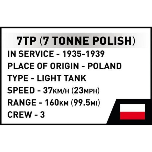 COBI Leichter Panzer 7TP COBI-2661 669 Teile