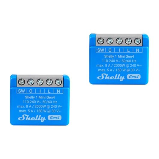 WLAN-Relais Shelly 1 Mini Gen4 Zigbee Matter Lichtsteuerung Einbau