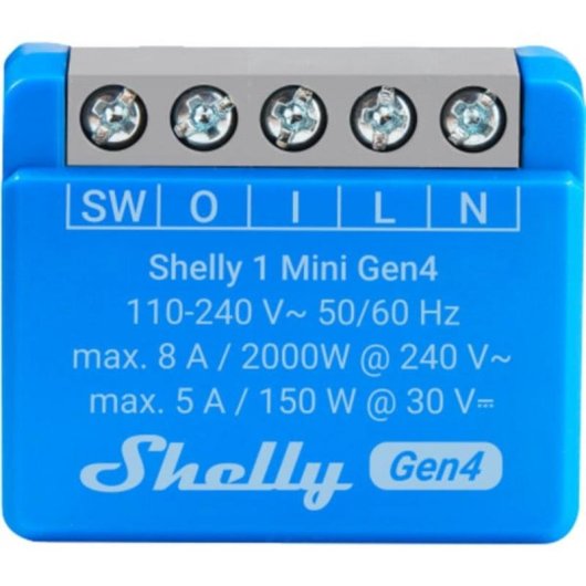 WLAN-Relais Shelly 1 Mini Gen4 Zigbee Matter Lichtsteuerung Einbau