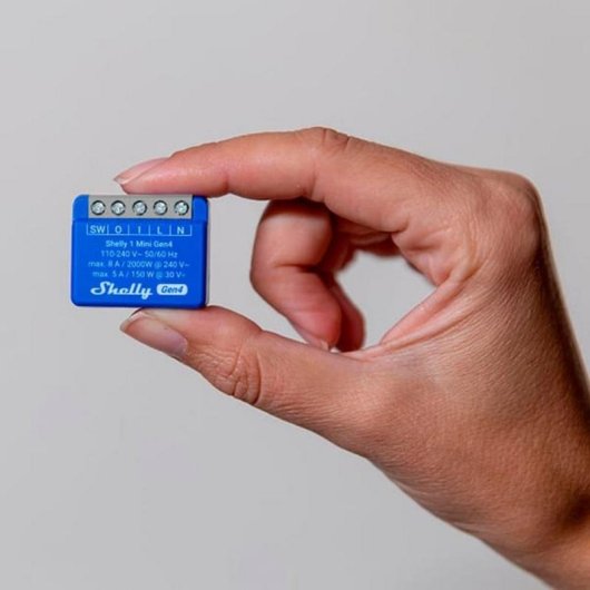 WLAN-Relais Shelly 1 Mini Gen4 Zigbee Matter Lichtsteuerung Einbau