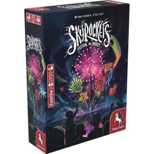 Brettspiel Pegasus SkyRockets Festival der Farben kooperatives Familienspiel