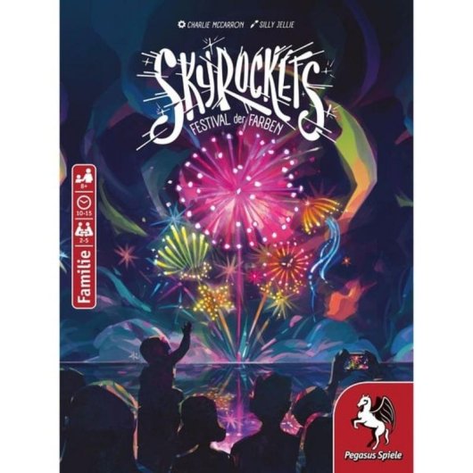 Brettspiel Pegasus SkyRockets Festival der Farben kooperatives Familienspiel