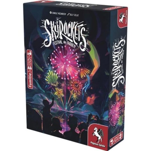 Brettspiel Pegasus SkyRockets Festival der Farben kooperatives Familienspiel