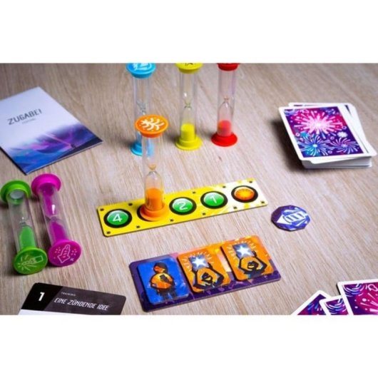 Brettspiel Pegasus SkyRockets Festival der Farben kooperatives Familienspiel