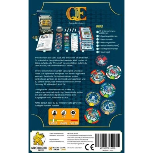 Brettspiel Pegasus Q.E. Wirtschaft und Strategie 3-5 Spieler