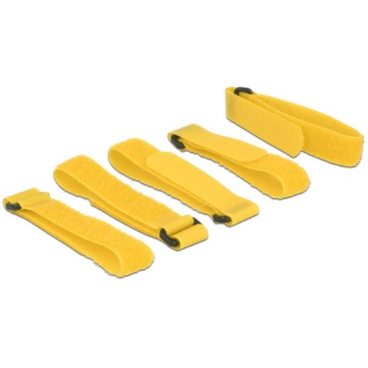 Brida de velcro DeLOCK amarilla 20 mm x 300 mm