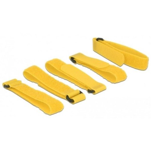 Brida de velcro DeLOCK amarilla 20 mm x 300 mm