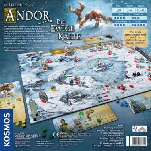 Jeu de plateau KOSMOS Les Légendes d'Andor Le Froid Éternel