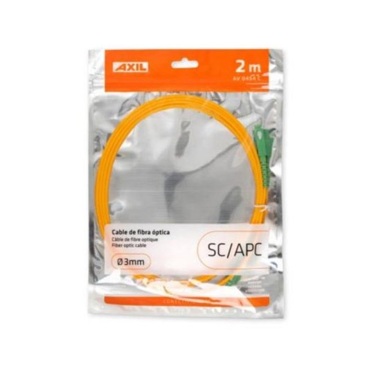 Cable fibra óptica Axil SC/APC Macho 2m Monomodo Simplex