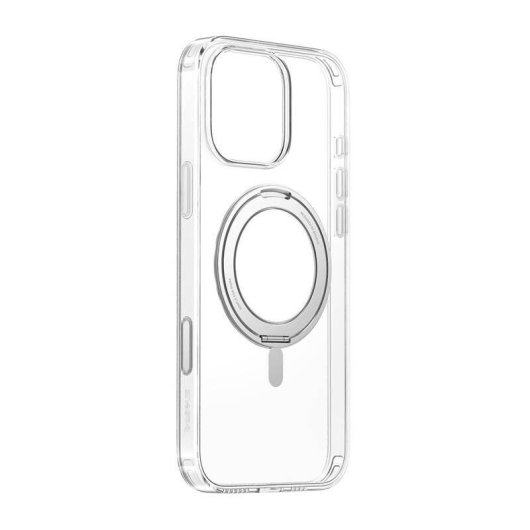 Funda para móvil Baseus SkyRing 360° Transparente Magnética con soporte para iPhone 16 Pro