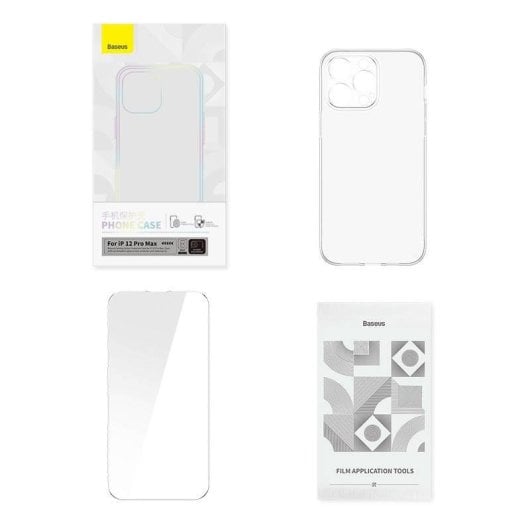 Funda para móvil Baseus P60112200201-02 Transparente TPU y vidrio para iPhone 12 Pro Max