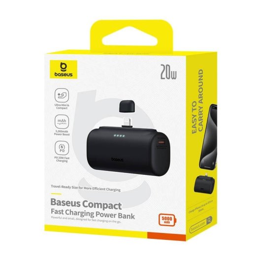Batterie Externe Baseus Compact IP 5000mAh 20W avec Connecteur Lightning Intégré