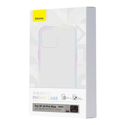 Funda para móvil Baseus P60112202201-03 transparente TPU y cristal templado para iPhone 14 Pro Max