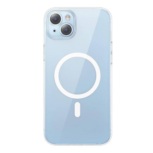 Funda para móvil Baseus Crystal Series Transparente Magnética + vidrio templado para iPhone 14 Plus