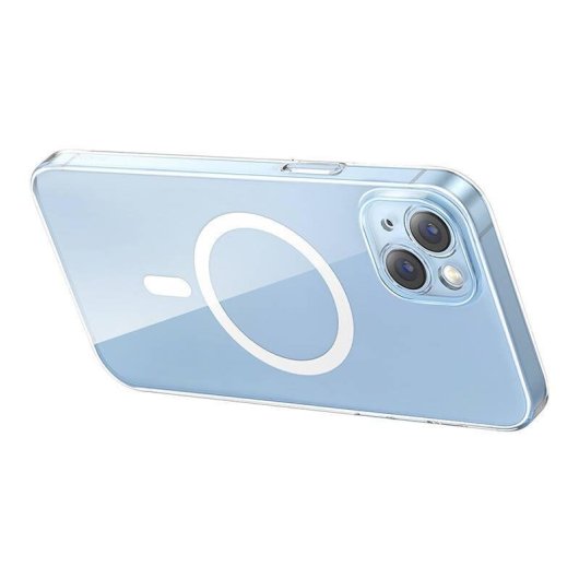 Funda para móvil Baseus Crystal Series Transparente Magnética + vidrio templado para iPhone 14 Plus