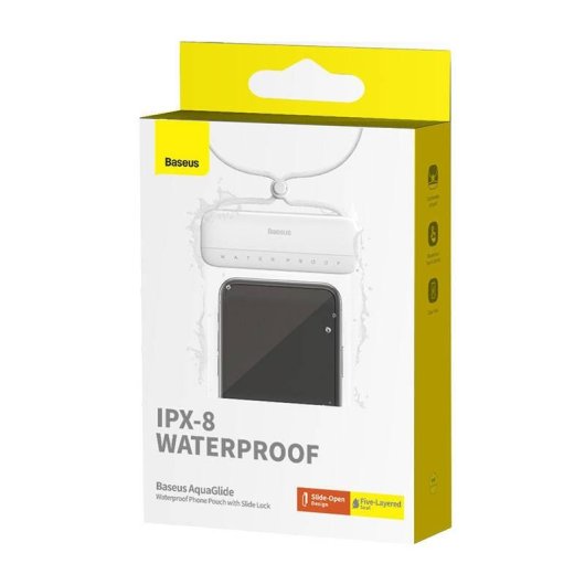Custodia Impermeabile Baseus AquaGlide IPX8 7.2" Bianco