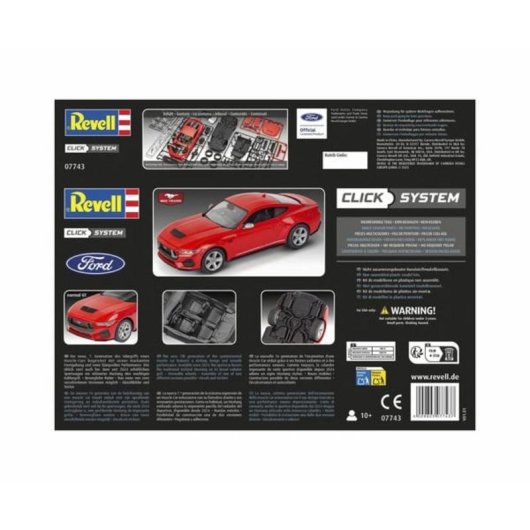 Bausatz Revell Ford Mustang GT Maßstab 1:25 Click System