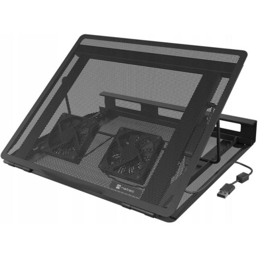 Base refrigeración portátil Natec Tern 2 Plus 2 ventiladores magnéticos hasta 17.3"