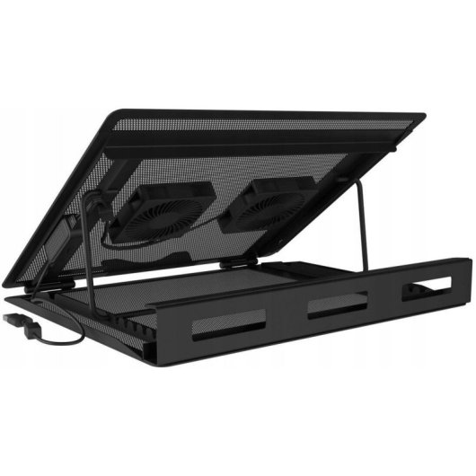 Base refrigeración portátil Natec Tern 2 Plus 2 ventiladores magnéticos hasta 17.3"