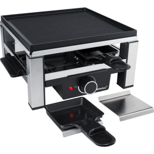 Raclette Steba RC 104 900 W 4 sartenes placa hierro fundido