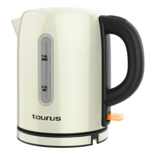 Bollitore Elettrico Taurus VINTAGE COMPACT 1L 2400W Crema Acciaio Inox Senza Filo