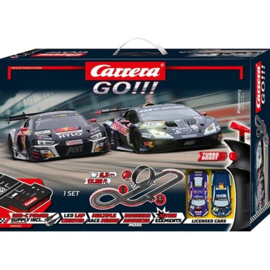 Pista da corsa Carrera GO!!! GT Pro Racers con 2 auto 1:43