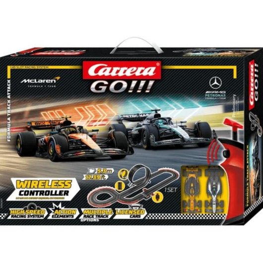 Set de pista de carreras Carrera GO!!! Formula Track Attack 1:43 Mandos inalámbricos