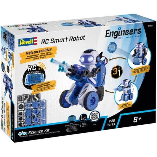 Robot programable Revell RC Smart Robot 3 en 1 con control remoto 2.4 GHz