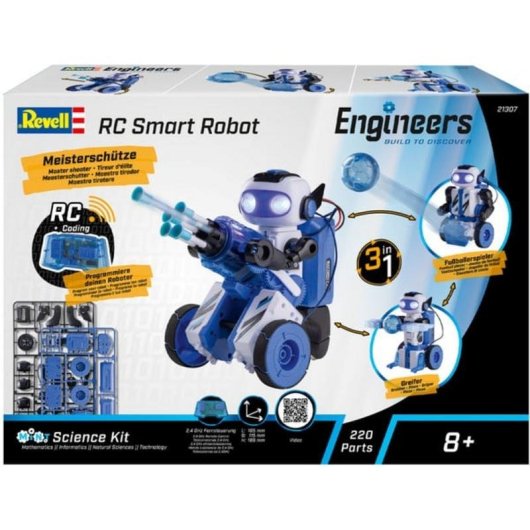 Robot programable Revell RC Smart Robot 3 en 1 con control remoto 2.4 GHz