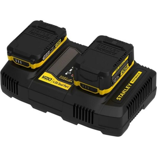 Caricatore rapido Stanley V20 Doppio slot 18V/4A con USB-A