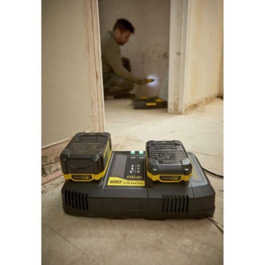 Caricatore rapido Stanley V20 Doppio slot 18V/4A con USB-A