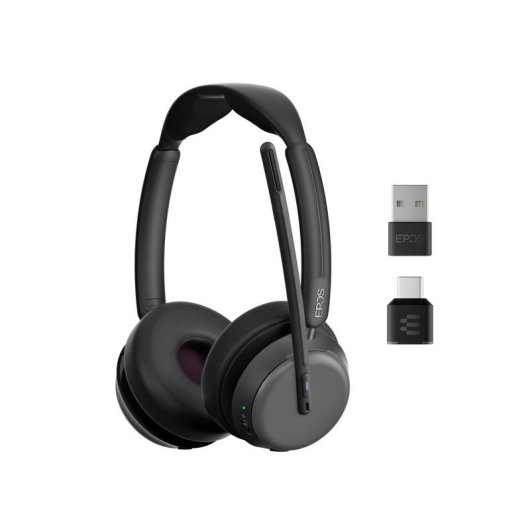 Casque EPOS Impact 1000 sans fil Bluetooth avec réduction de bruit active, micro, noir