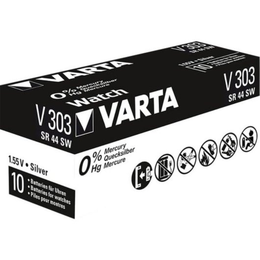 Pila a bottone VARTA V303 Ossido d'Argento 1,55V 10 unità
