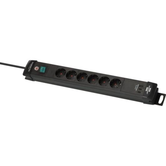 Multipresa Brennenstuhl 6 prese USB-A e USB-C con interruttore e protezione