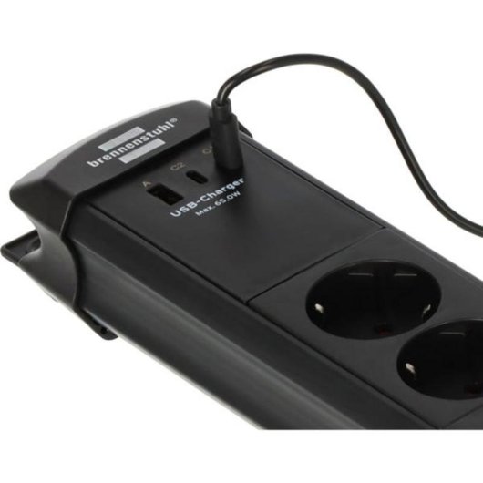 Multipresa Brennenstuhl 6 prese USB-A e USB-C con interruttore e protezione