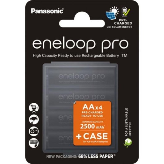 Wiederaufladbarer Akku Panasonic Eneloop Pro AA 2500 mAh 4er Set