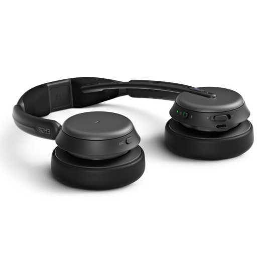 Auriculares EPOS Impact 1000 sans fil Bluetooth avec ANC, micro et station de charge noirs