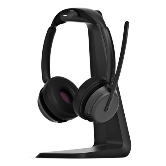 Auriculares EPOS Impact 1000 sans fil Bluetooth avec ANC, micro et station de charge noirs