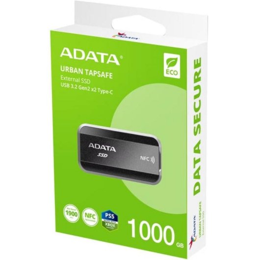 Disco Duro ADATA Urban Tapsafe 1TB SSD USB4 Gen 2x2 1900MB/s NFC