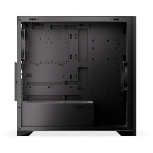 Boîtier PC Krux Palum Tour Midi ATX avec fenêtre noir et bois