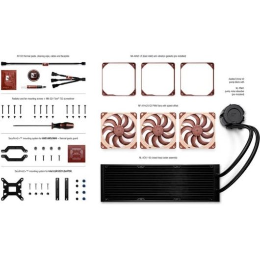 Wasserkühlung Noctua NL-LC1 420mm 3 Leise Lüfter