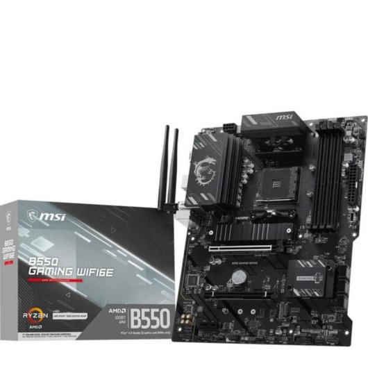 Placa Base MSI B550 GAMING WIFI AMD B550 AM4 DDR4 ATX WiFi 6E RGB